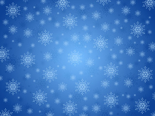 Blue backgrouund snowflakes