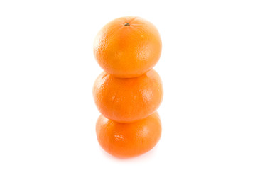 Tangerines isolated on pure white background