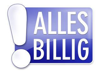 button label logo alles billig preiswert günstig shopping