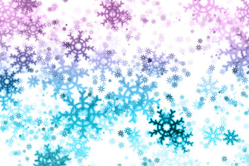 Snow in white background.