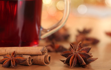 hot wine punch and star anise