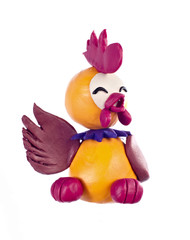 Plasticine rooster. Chinese horoscope