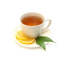 Cup of tea isolated on white