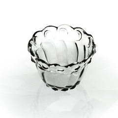 Glass salad bowl
