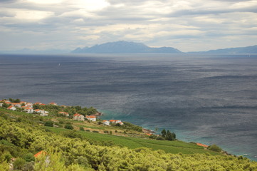 Widok na Zavalę na wyspie Hvar