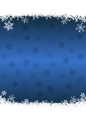 Fototapeta premium blue christmas decoration with snowflakes