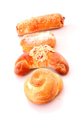 Buns on white