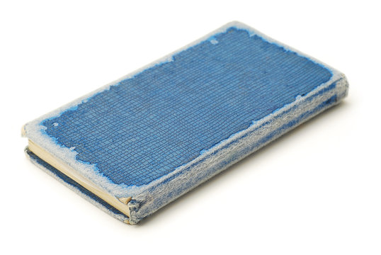 blue old notebook