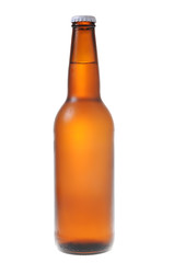 A bottle of beer isolated on white background