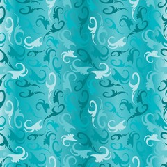 Seamless blue ornament vector pattern