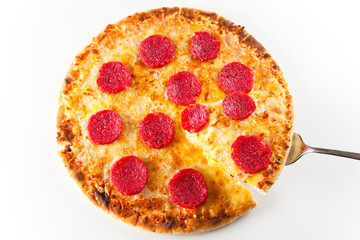 cheese and pepperoni pizza