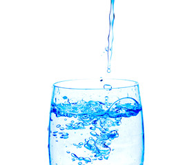 Water pouring into glass