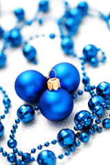 blue Christmas balls