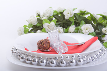 Chocolate candy used for decoration