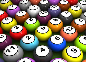 Multicolored billiard balls