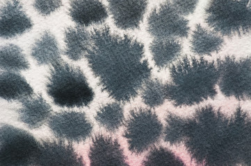 Black spots on watercolor paper