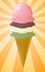 Ice cream cone illustration