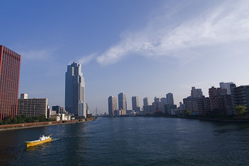 Fototapeta premium 勝鬨橋より月島方面を望む