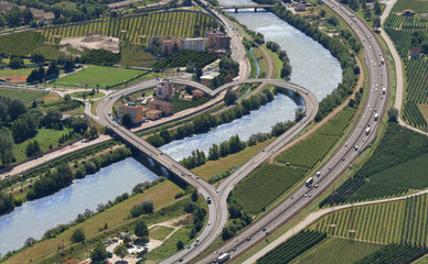 herz - herziges straßengeflecht autobahn