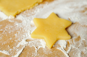 Weihnachtsbäckerei - Stern aus Teig