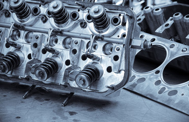 performance race car engine parts detail