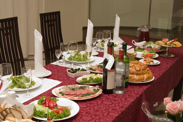 The served table