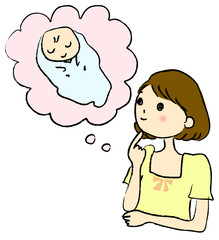 赤ちゃんを待つ女性