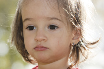Portrait of  a small girl close up