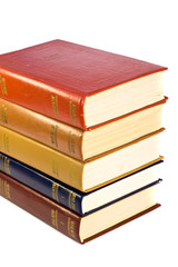 Book stack isolated on white