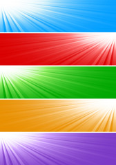 Vector bright banners