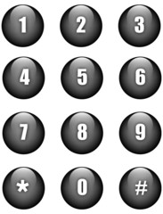 Numbers buttons