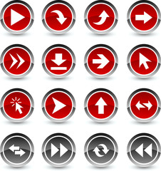 Arrows icon set. Vector illustration.