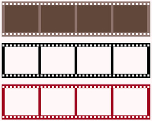 Strip film isolated on the white background