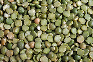 dried pea prepared for a vegetable soup