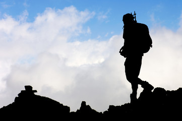 Hiker in Pyrenees