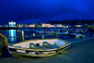 Welsh Harbour at Night
