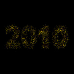 jahreszahl 2010 glitzernd