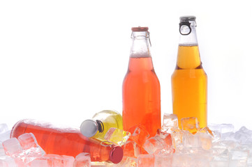 bottles with drink