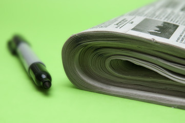 Big newspaper closeup