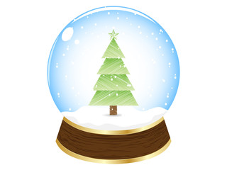 christmas globe vector illustration