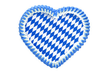 Weiss-Blaues Lebkuchenherz