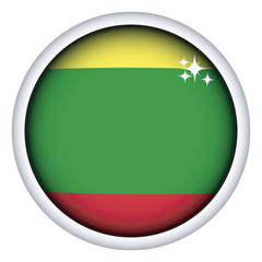 Fototapeta premium Lithuanian flag button