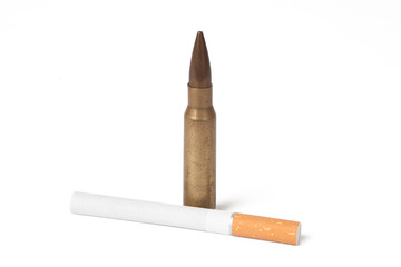 cigarette and bullet