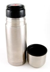 stainless steel silver thermos flask