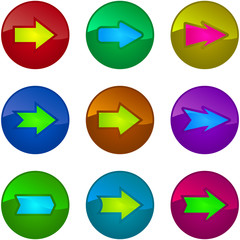 Arrow set vector for web design.