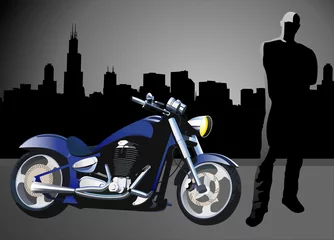Foto op Plexiglas Motorcycle vector Background © krabata