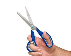 Hand with scissors