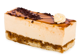 Cake of a souffle with glaze
