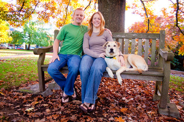 Fototapeta premium Couple With Dog