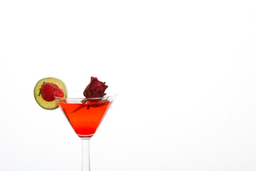beautiful male hand touching a cocktail